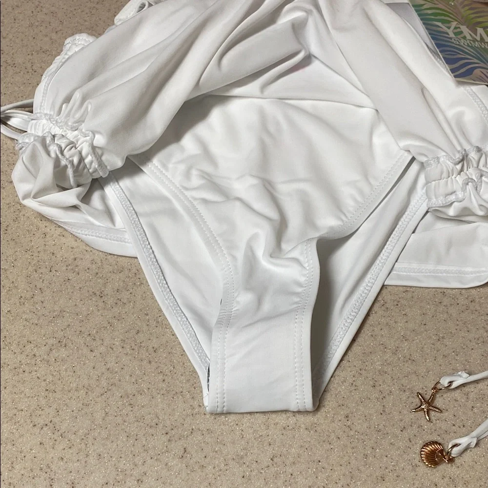 YMI White Bikini set with Star Details - Picture 5 of 9
